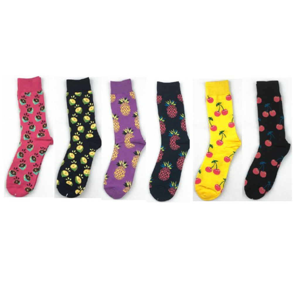 5 Pairs of Novelty Socks Fruit Printed Socks for Men