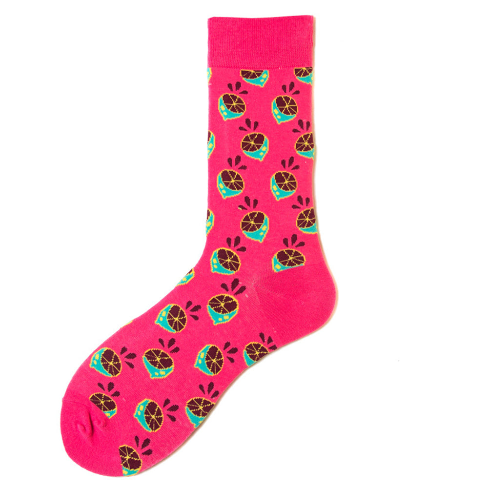5 Pairs of Novelty Socks Fruit Printed Socks for Men