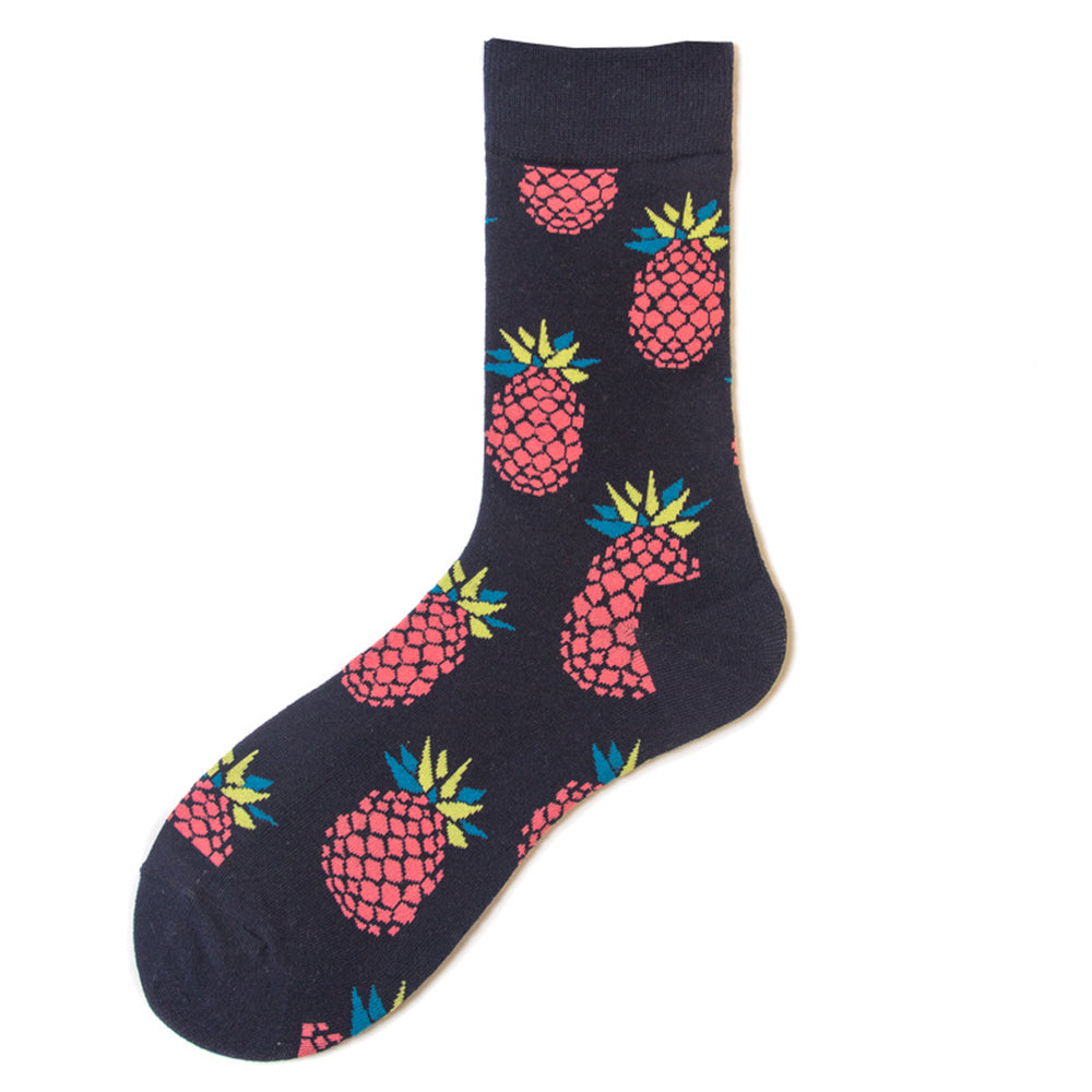 5 Pairs of Novelty Socks Fruit Printed Socks for Men