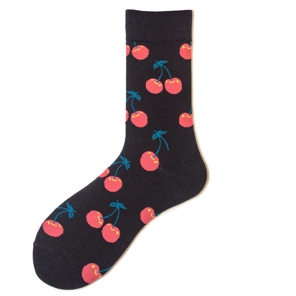 5 Pairs of Novelty Socks Fruit Printed Socks for Men