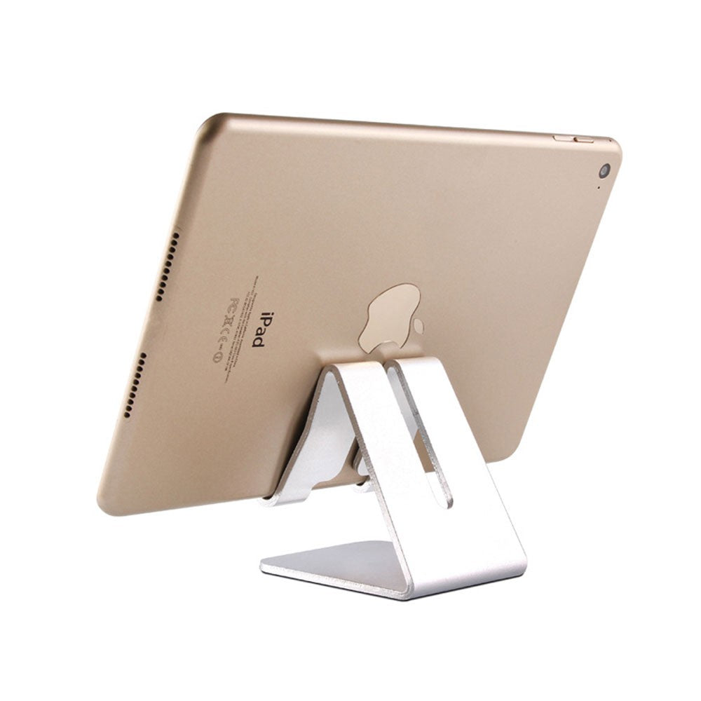 Non-Adjustable Aluminum Alloy Pad-Phone Desktop Stands Silver
