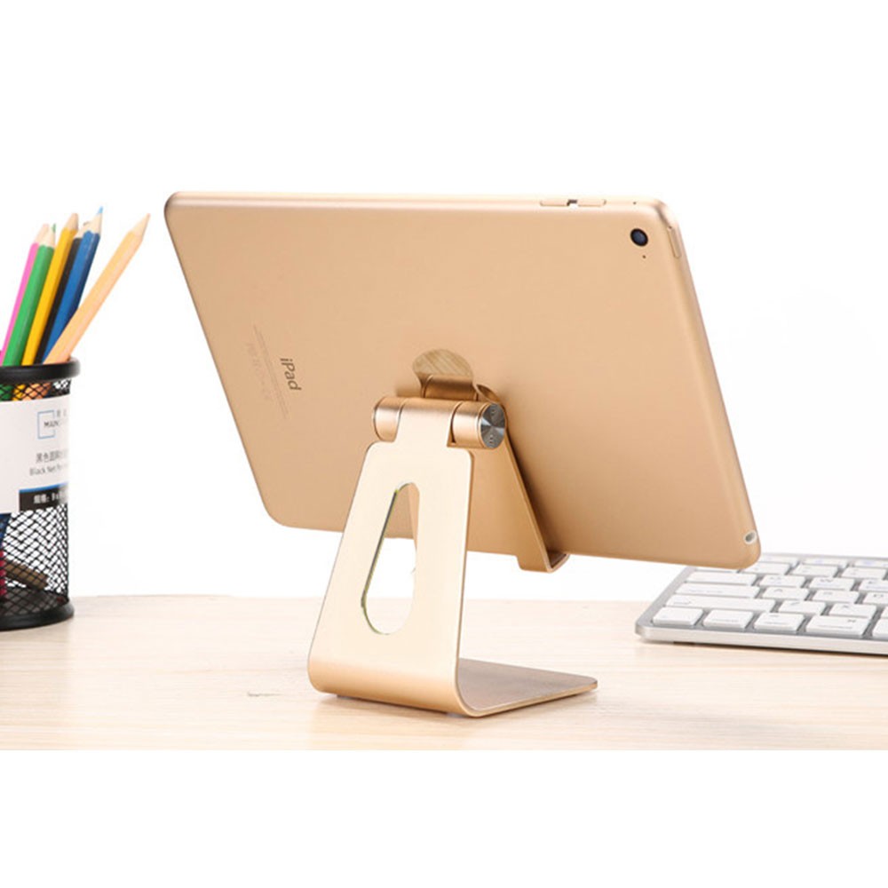 Adjustable Aluminum Alloy Pad-Phone Desktop Stands Gold
