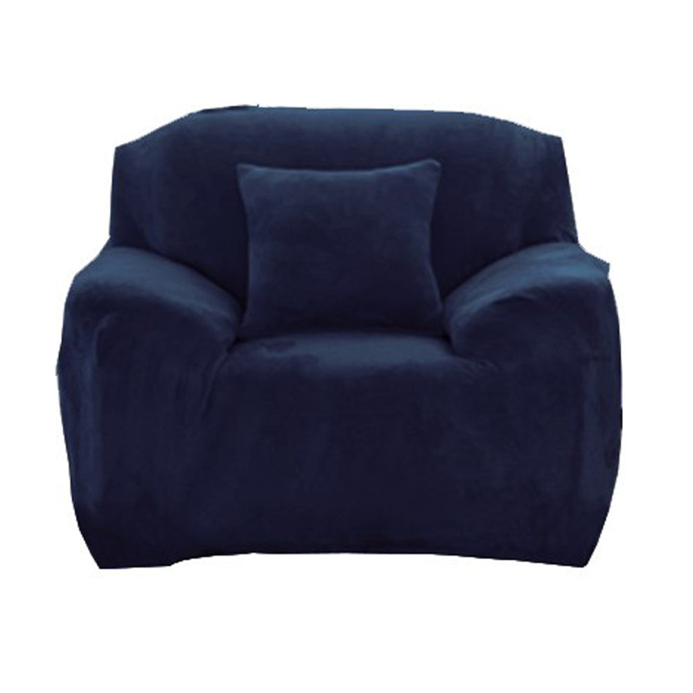 One Seater Fleeced Sofa Cover Navy
