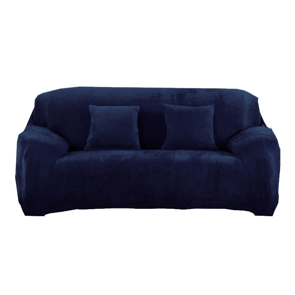 Three Seaters Fleeced Sofa Cover Navy