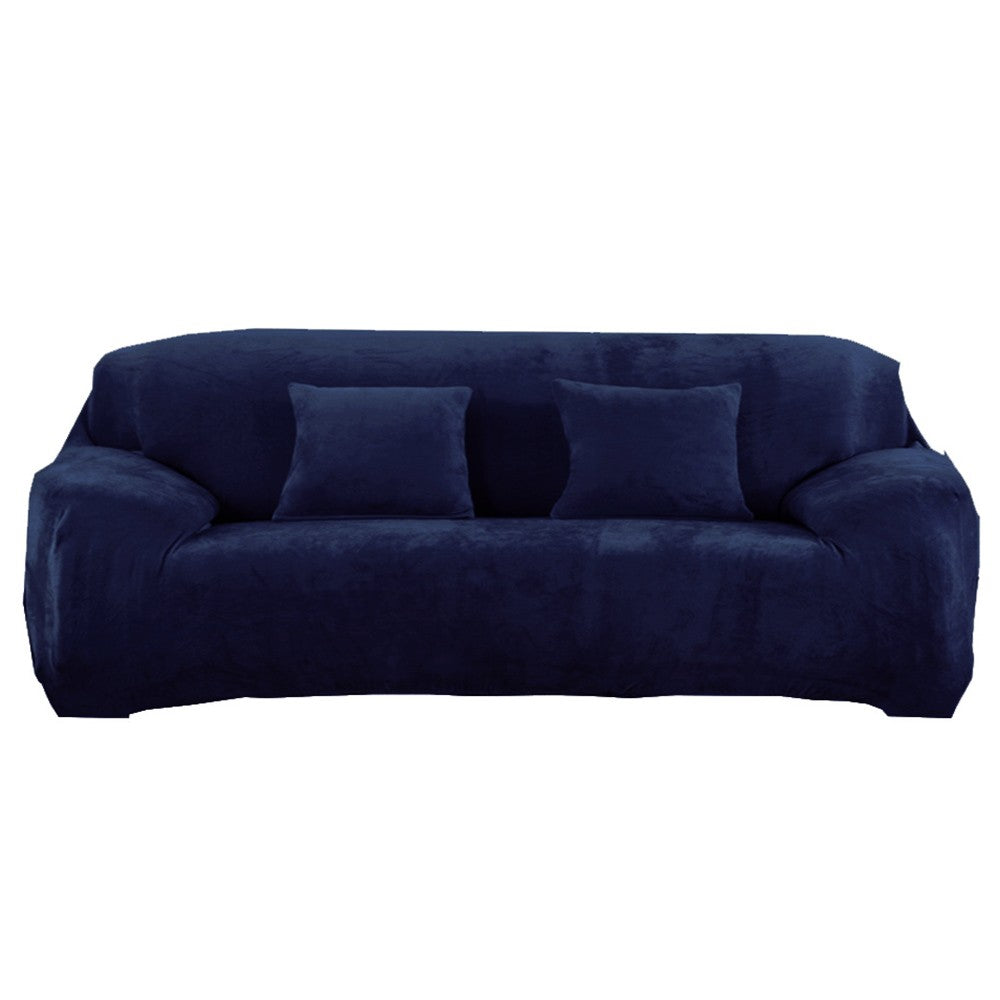 Four Seaters Fleeced Sofa Cover Navy