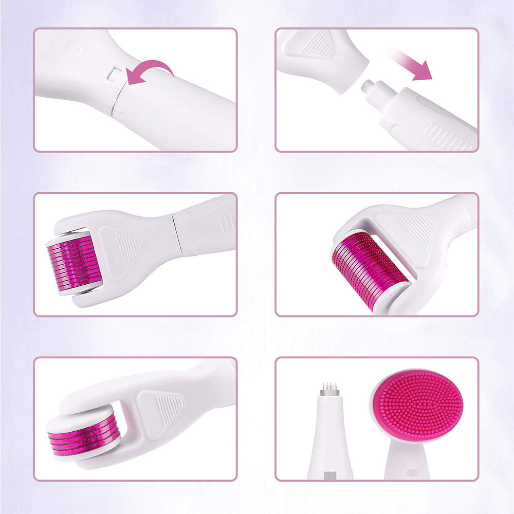 One Set of Personal Care 6-in-1 Derma Rollers-Purple