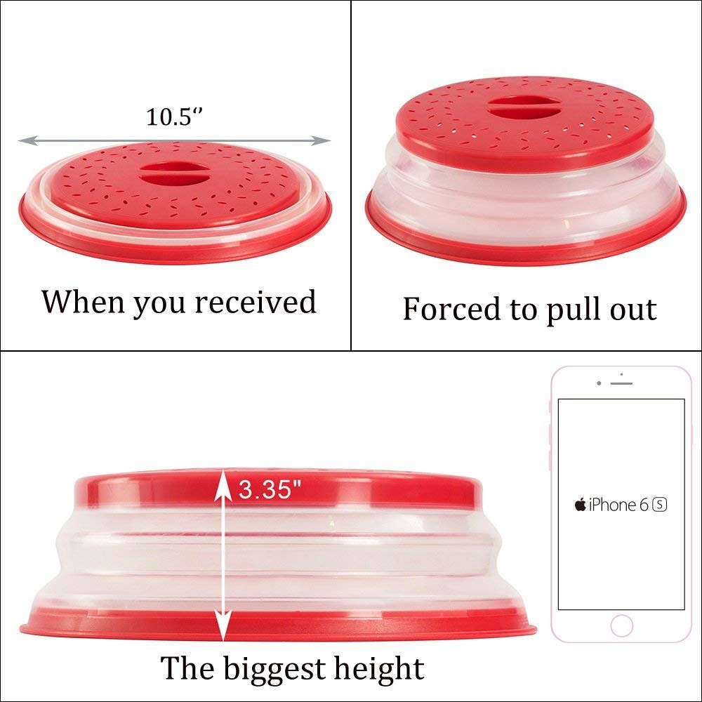 2 x Kitchen Collapsible Microwave Cover