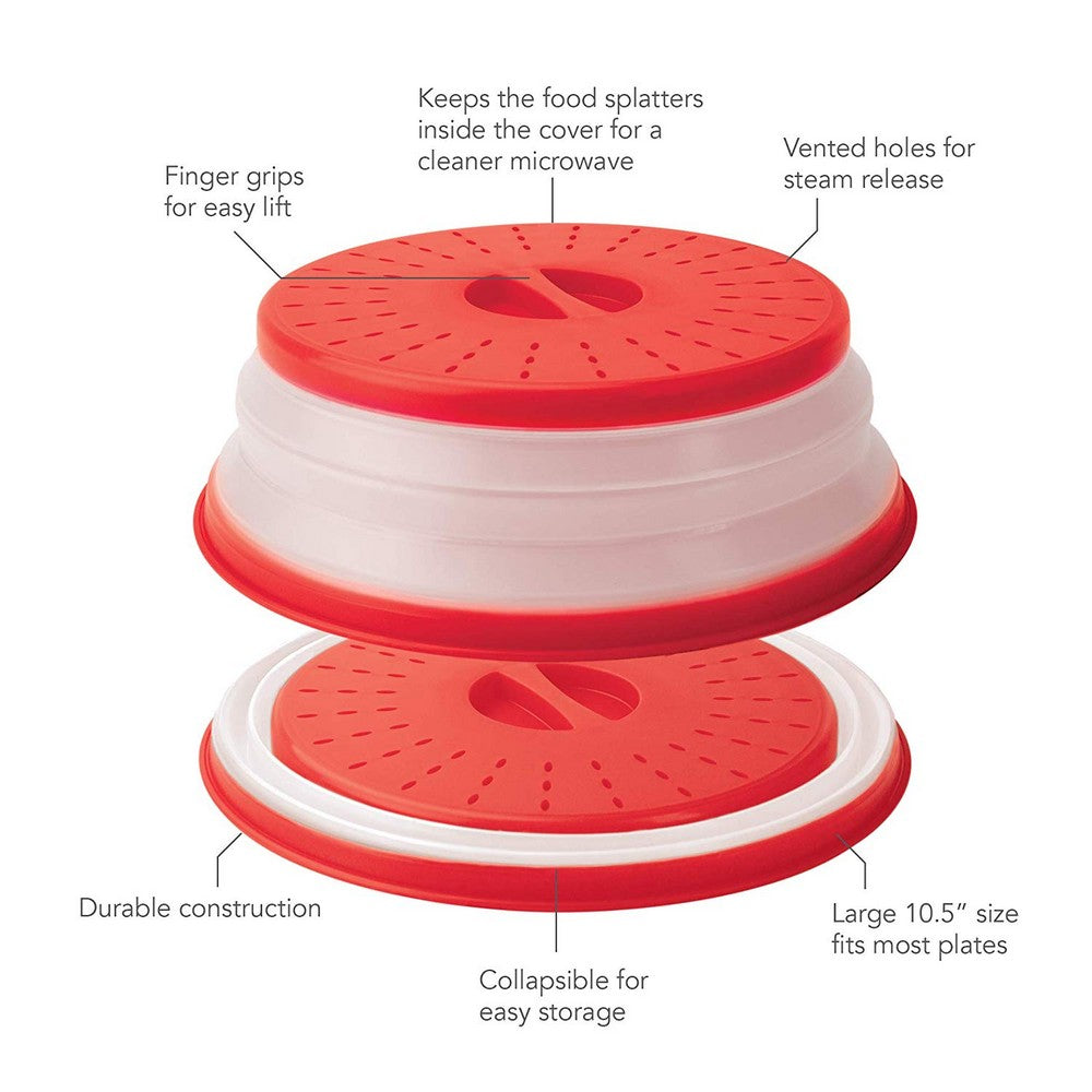 2 x Kitchen Collapsible Microwave Cover