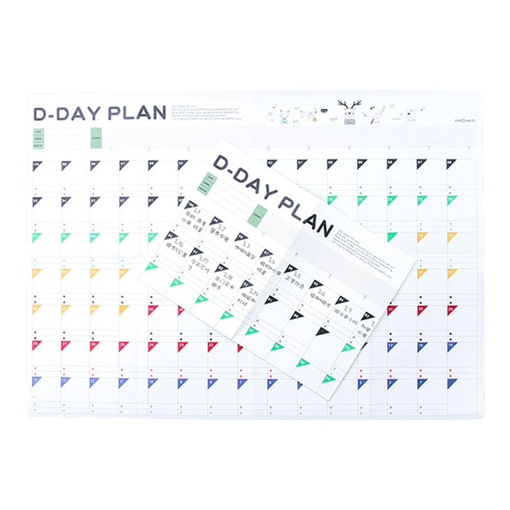 6 Pack 100 Days Count-Down Planners