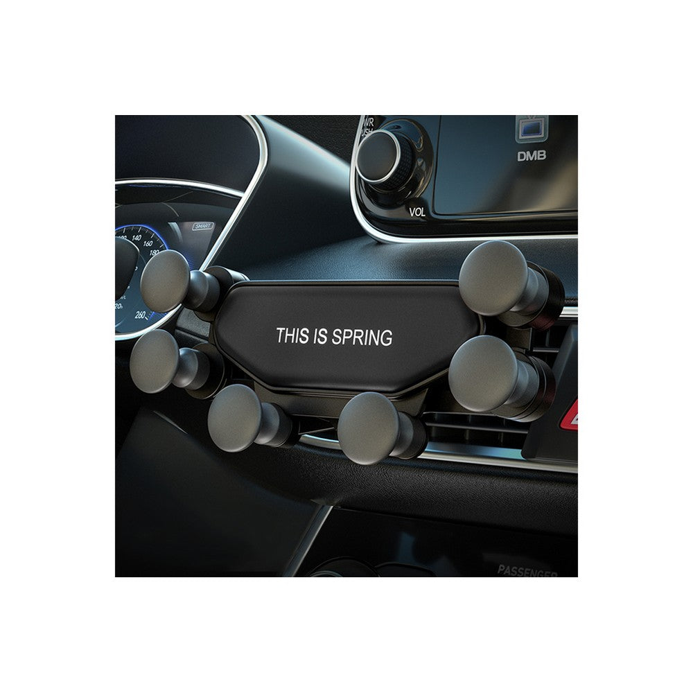 2 X Car Phone Holder Air Vent Mount Phone Stand Soft Phone Holder Non-Slip Automatic Grip Car Phone Stand Black