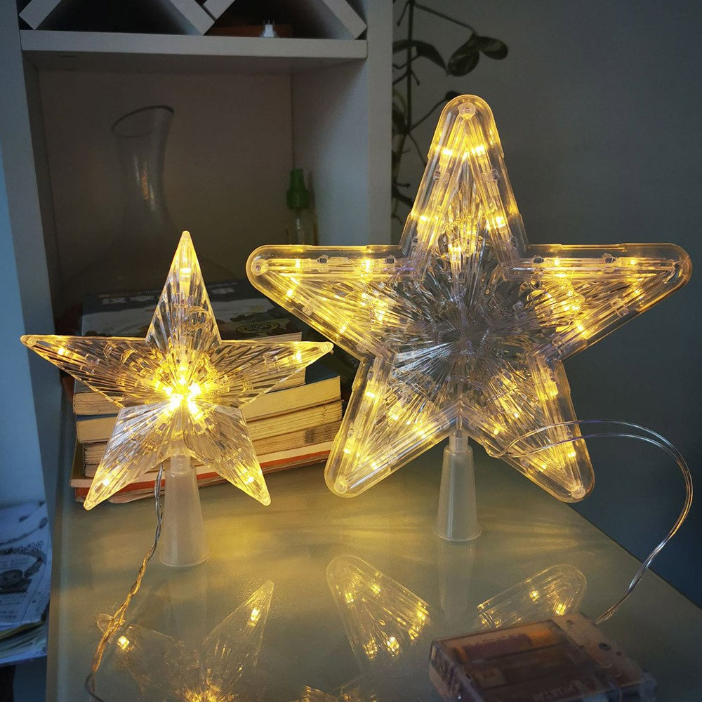 30LED Star Light Tree Topper Christmas Glowing Festival Supplies