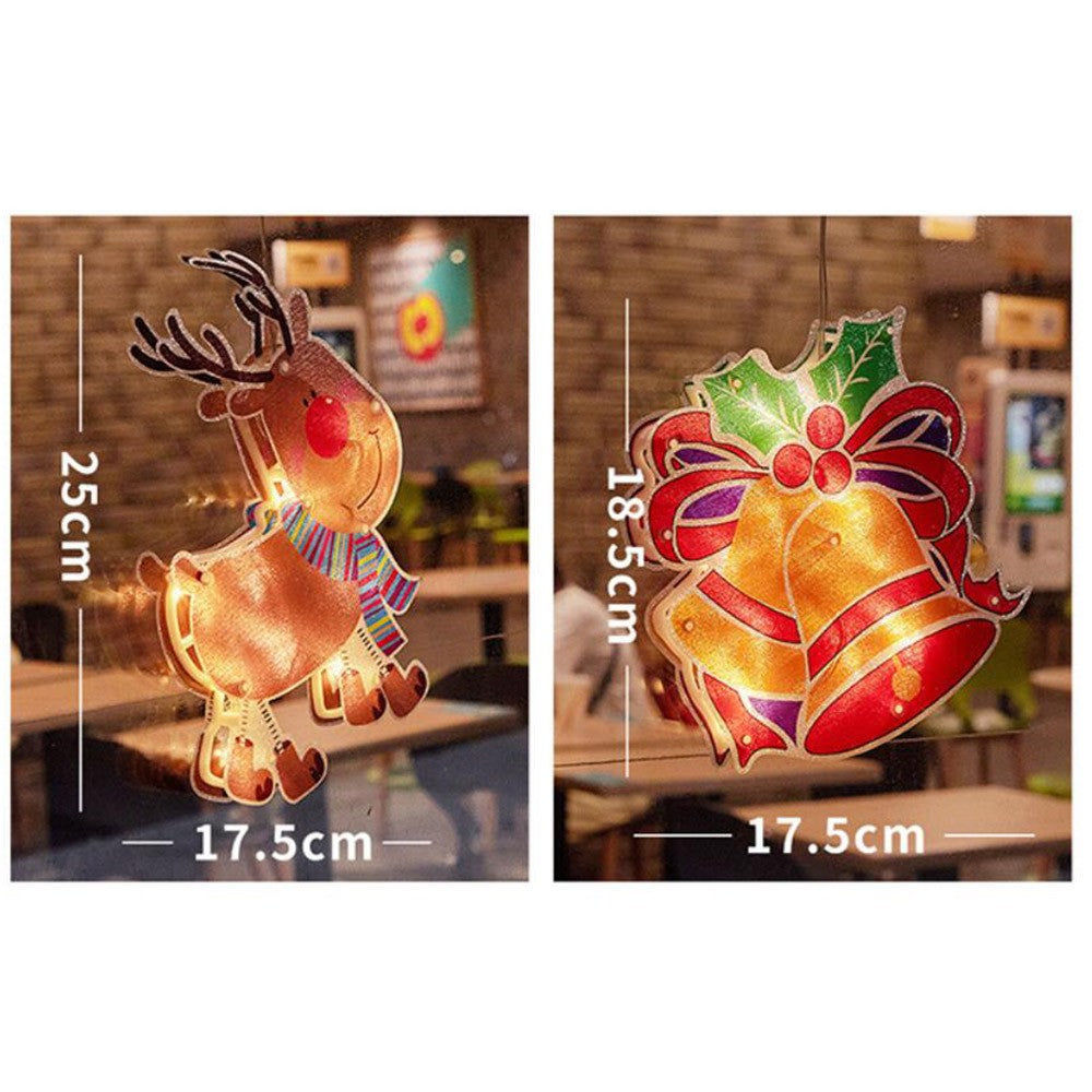 Elk Fairy Lights 3D Window Hanging Lamp Decorative LED Lights