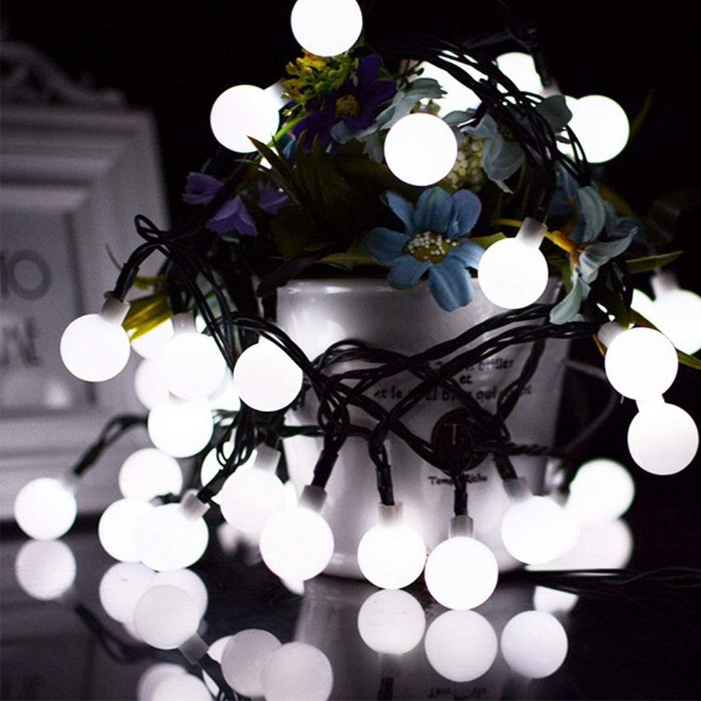5M 50LED String Lights Battery Powered Ball Christmas String Lights for Indoor Bedroom Wedding Xmas Party Holiday Decoration