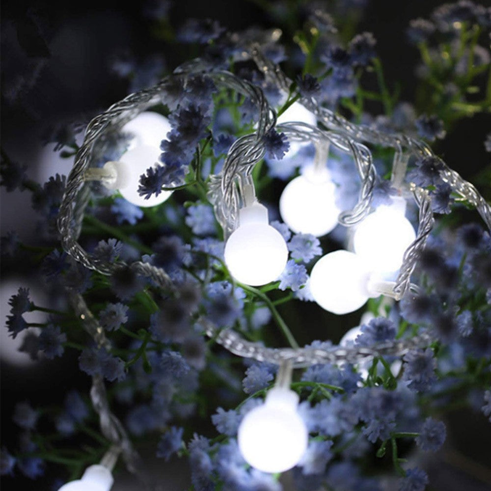 5M 50LED String Lights Battery Powered Ball Christmas String Lights for Indoor Bedroom Wedding Xmas Party Holiday Decoration