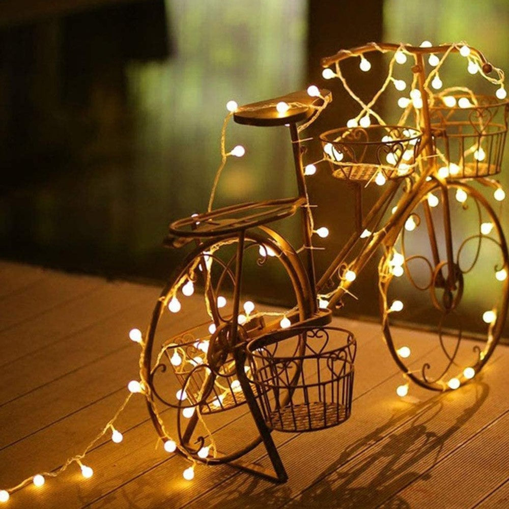 5M 50LED String Lights Battery Powered Ball Christmas String Lights for Indoor Bedroom Wedding Xmas Party Holiday Decoration