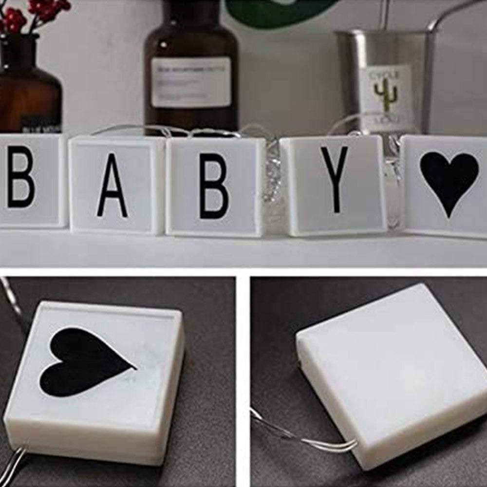 2M 20Led Letter Light Box String with 96 Cards Free Combination DIY