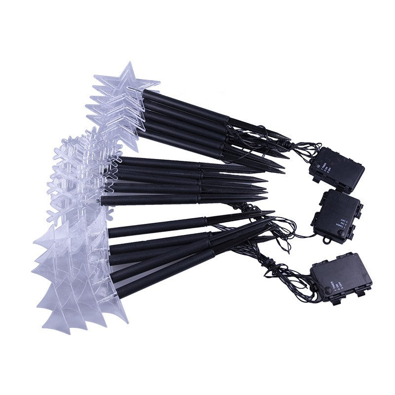 1Set 5pcs Star Christmas Decorative Lighting Garden Path Light