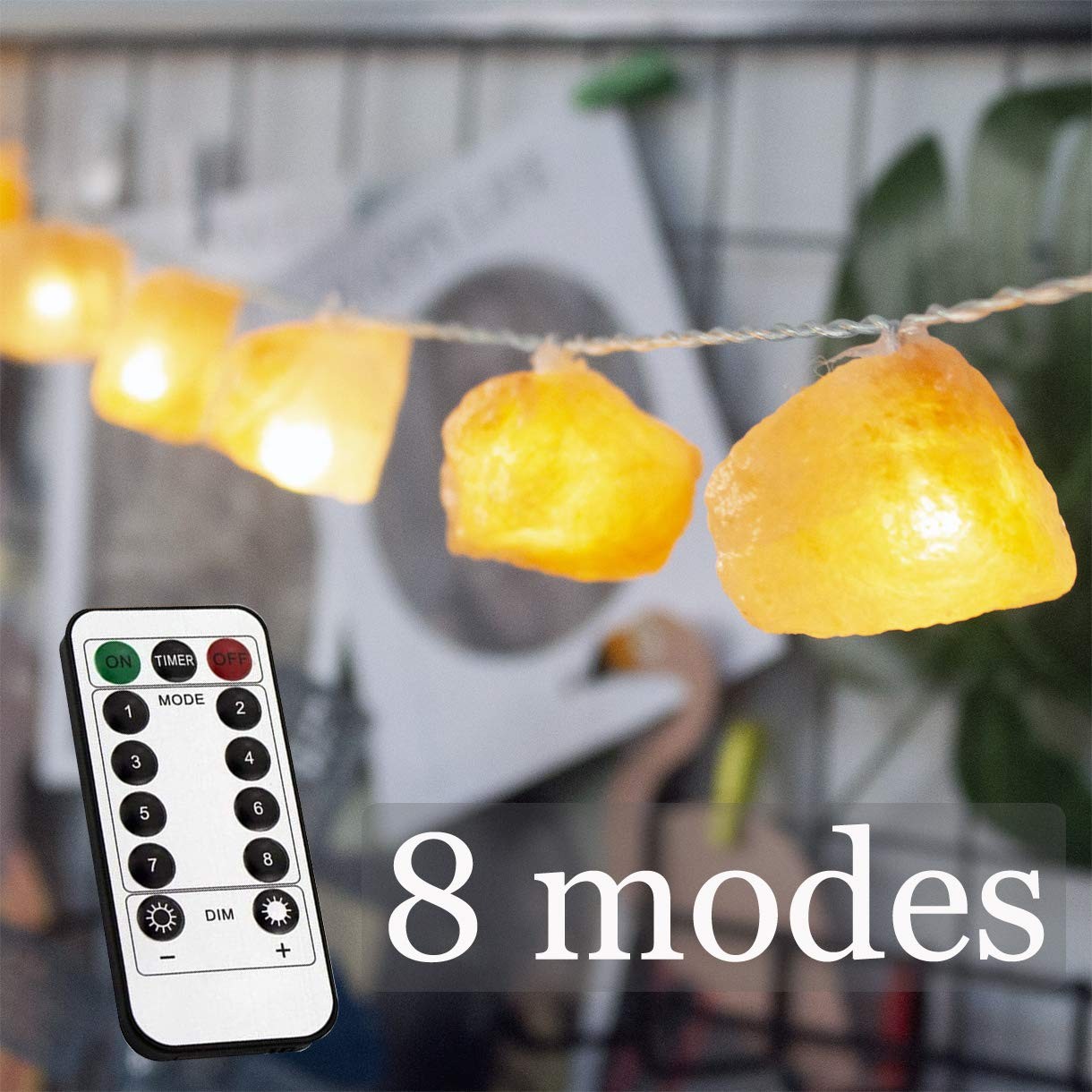 20LED Himalayan Salt Fairy Light Indoor Decorative Hanging Lights USB And Battery Operated