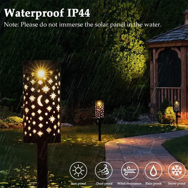 Waterproof Solar Lamp Lantern Pathway Garden Stake Light