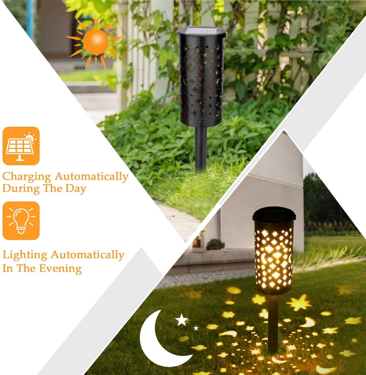 Waterproof Solar Lamp Lantern Pathway Garden Stake Light