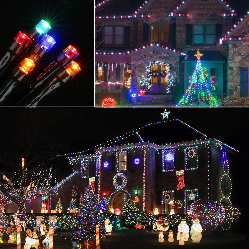 22M 200LED Multicolour 8 Mode Solar String Lights Waterproof Starry Fairy Light