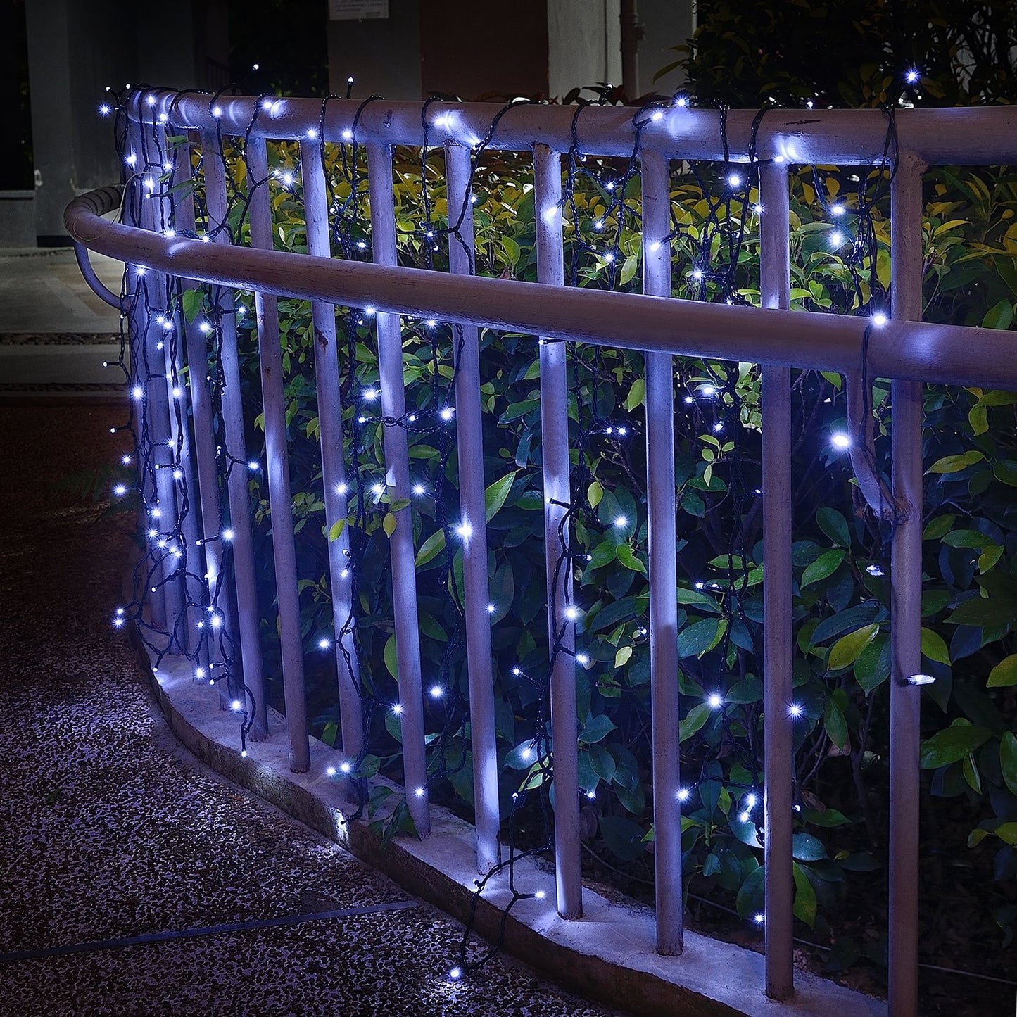 22M 200LED White 8 Mode Solar String Lights Waterproof Starry Fairy Light
