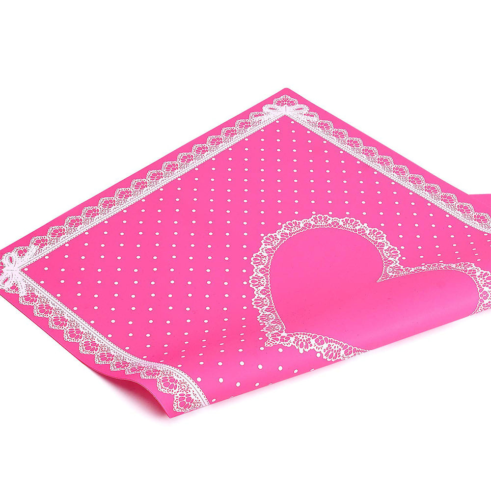 Set of Nail Art Hand Cushion and Manicure Silicone Mat Rose Red