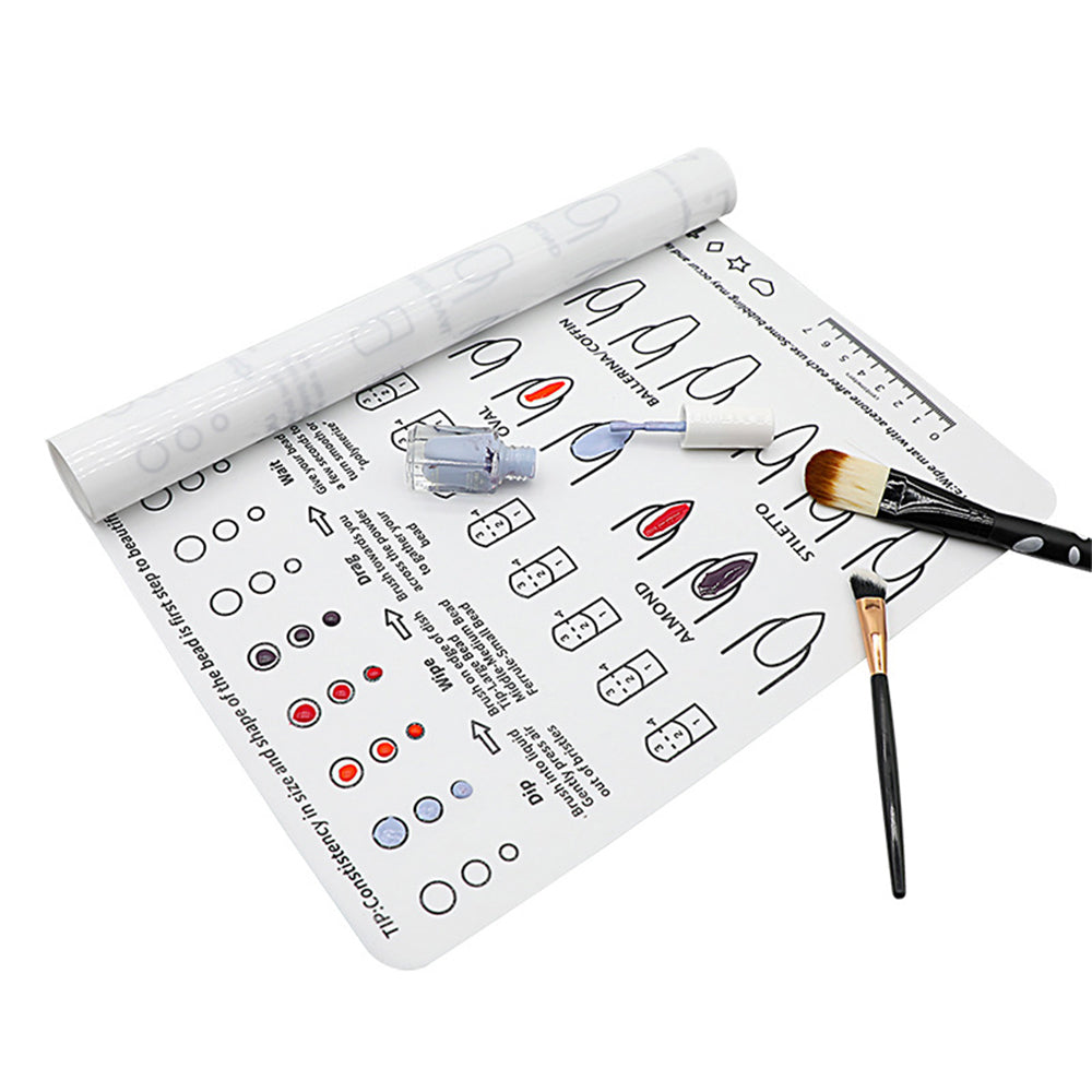 1Pcs Silicone Nail Training Mat