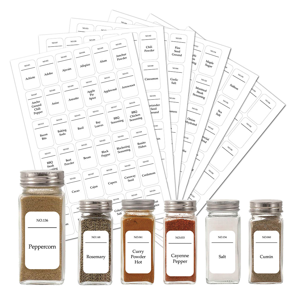 216pcs Kitchen Spice Jar Labels Stickers