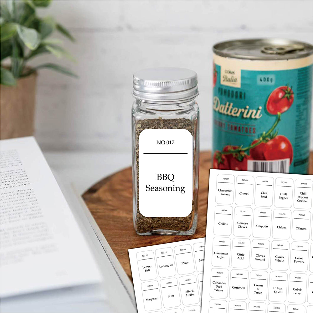 216pcs Kitchen Spice Jar Labels Stickers