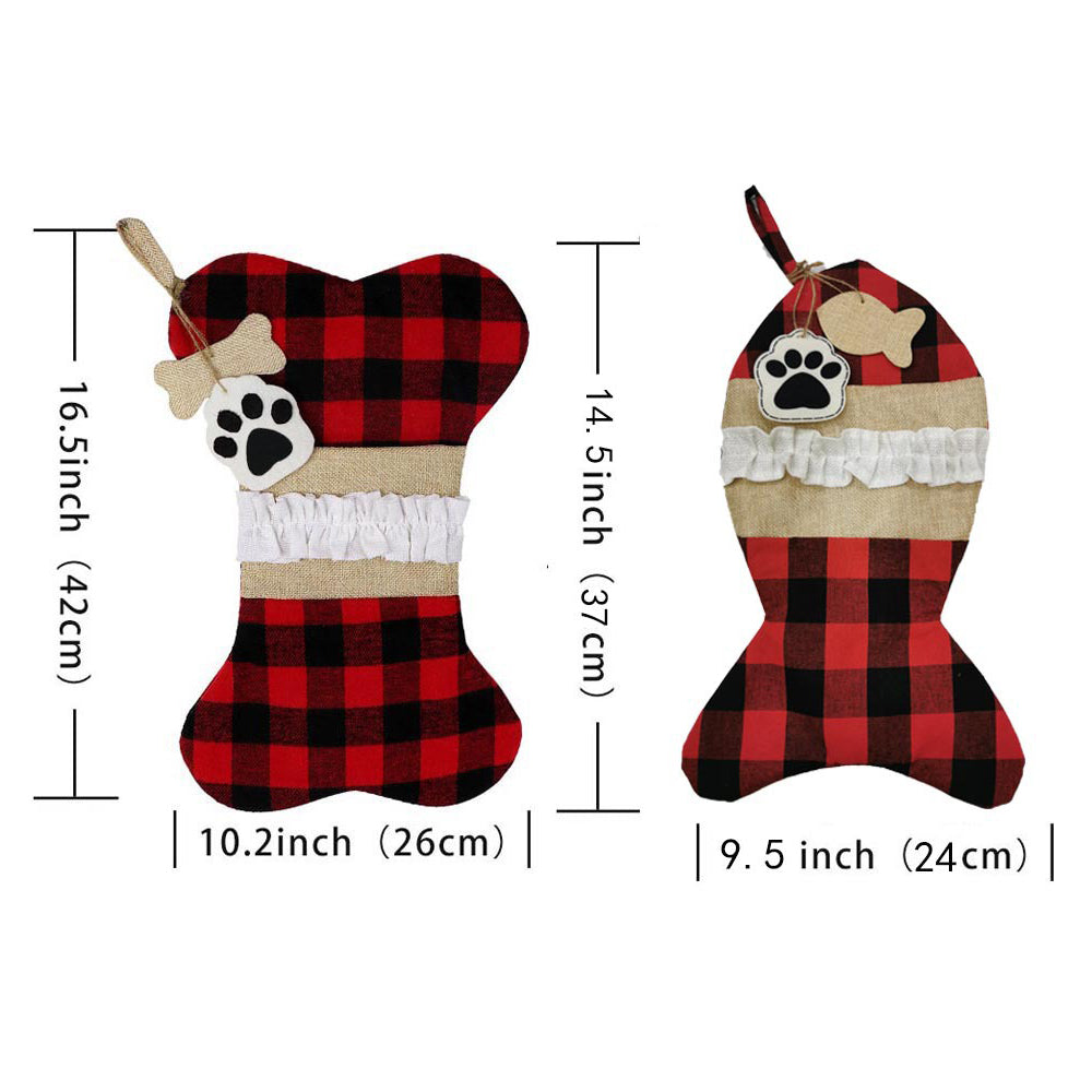 4Pcs Christmas Stocking Socks Xmas Tree Ornament
