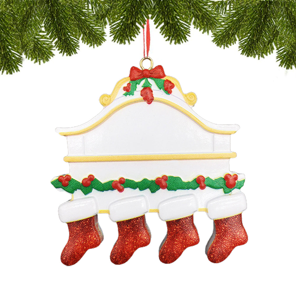 Family of 4 DIY Christmas Ornament Xmas Tree Pendant