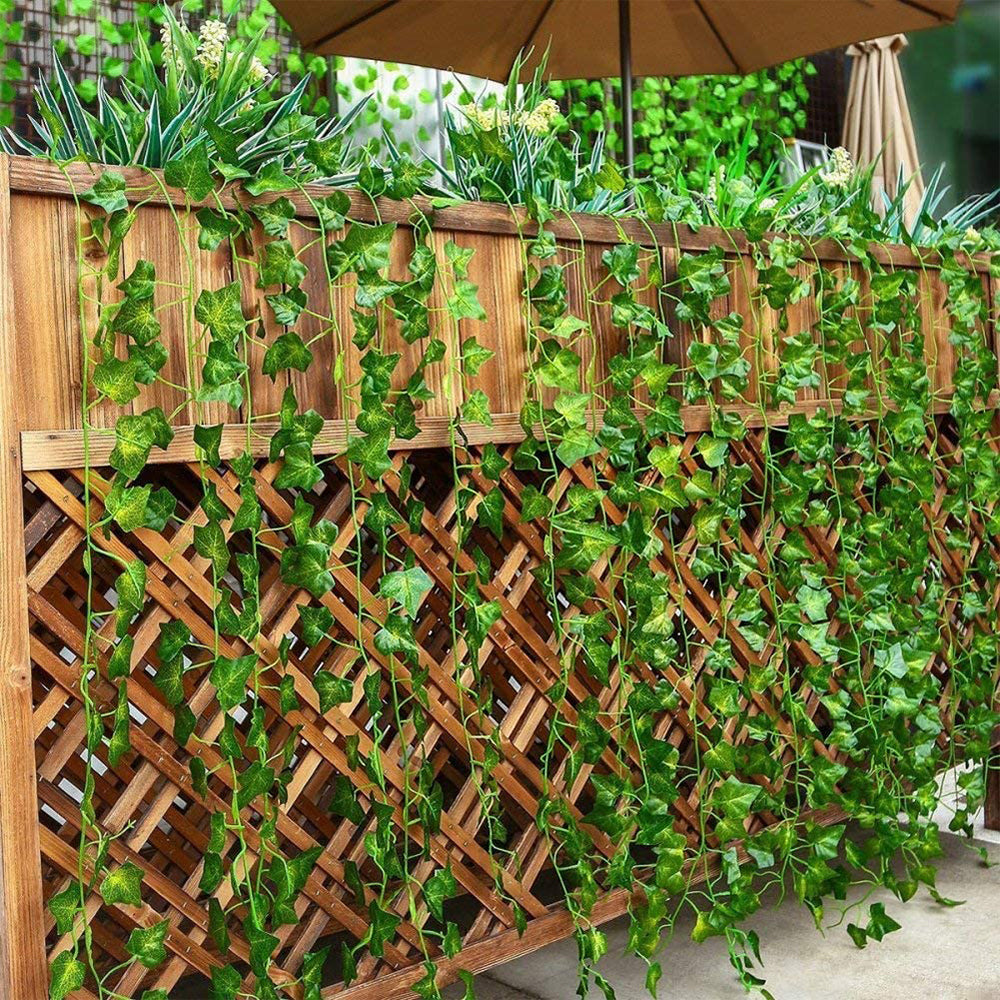 12pcs 2M Artificial Ivy Vine Leaf Garland Plant Decor Style 1
