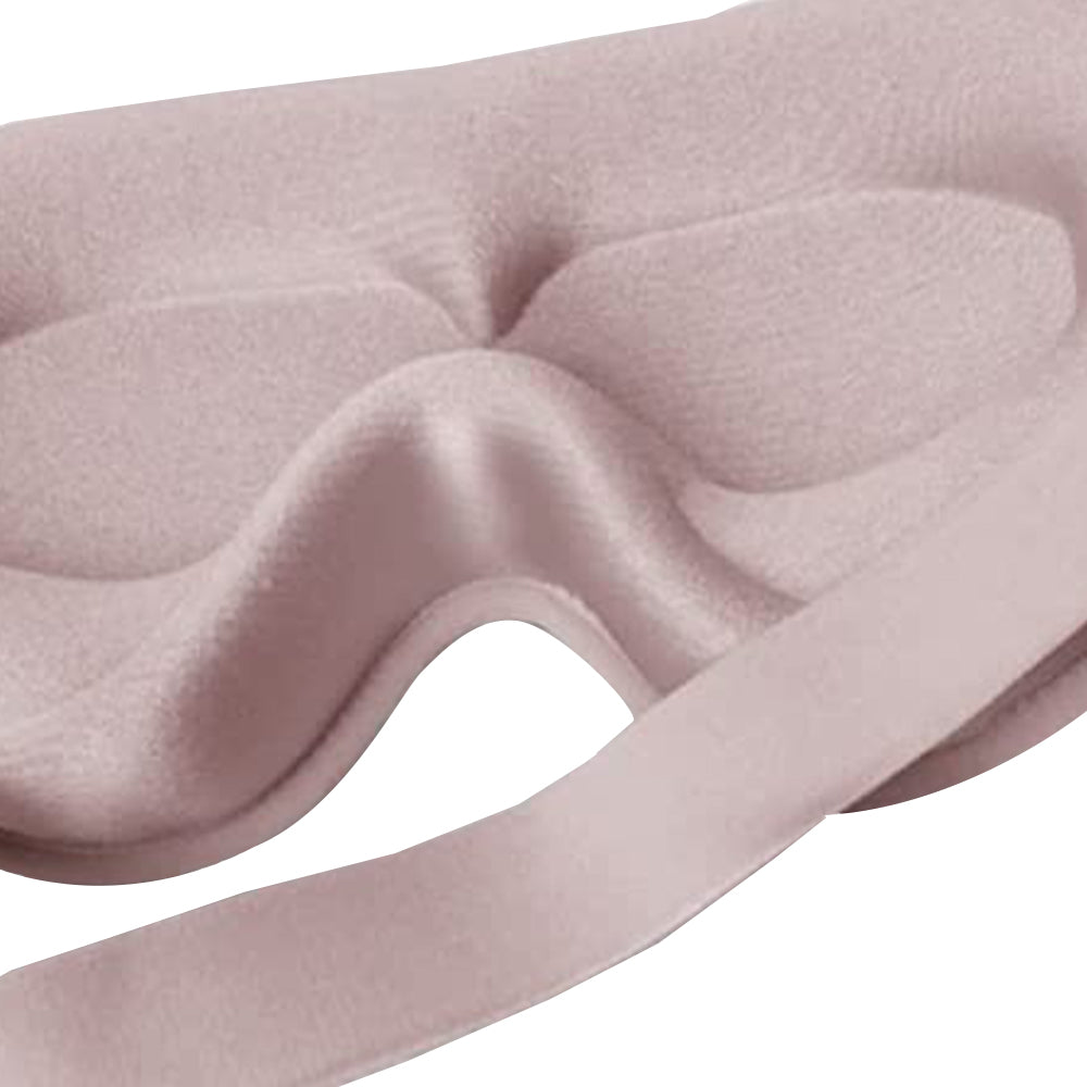 2 X Travel 3D Sleep Eye Mask Soft Deep Contoured Eye Covers Adjustable Sleeping Blindfold Pink