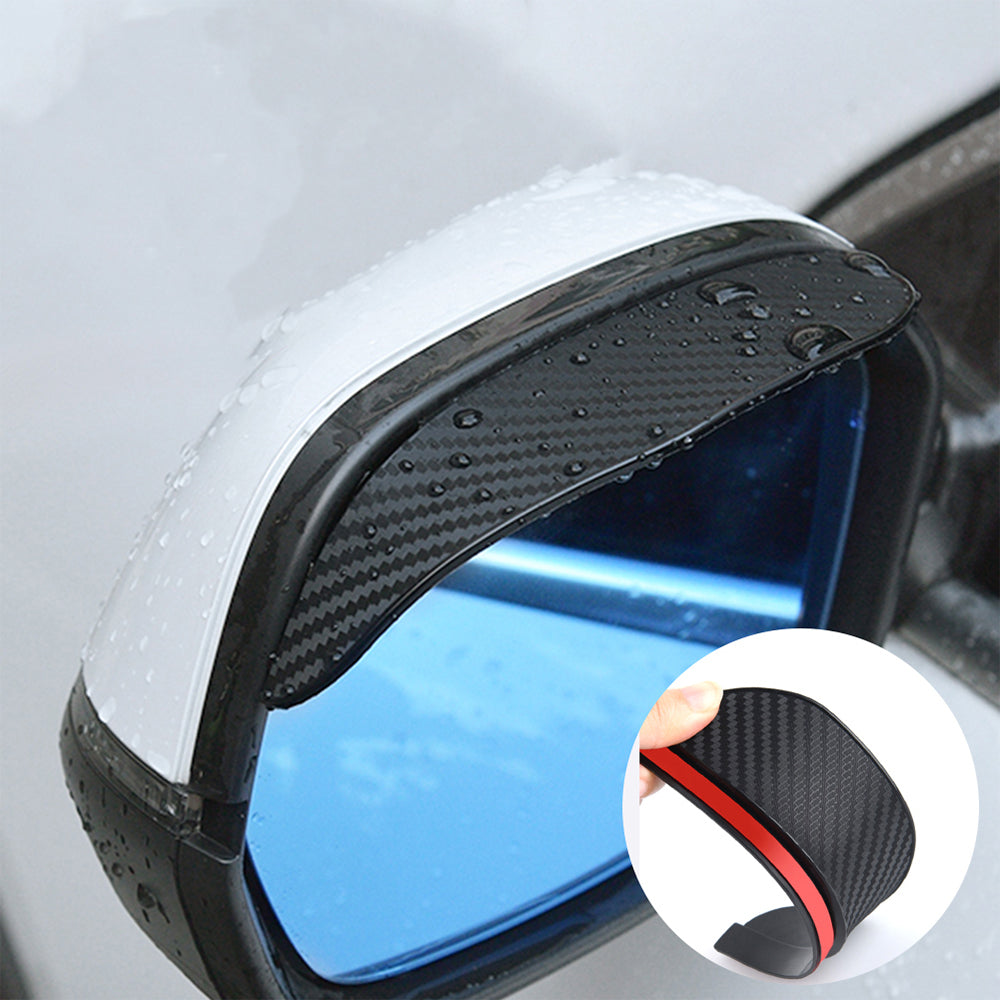 2 Pairs Car Mirror Rear View Mirrors Rain Visor