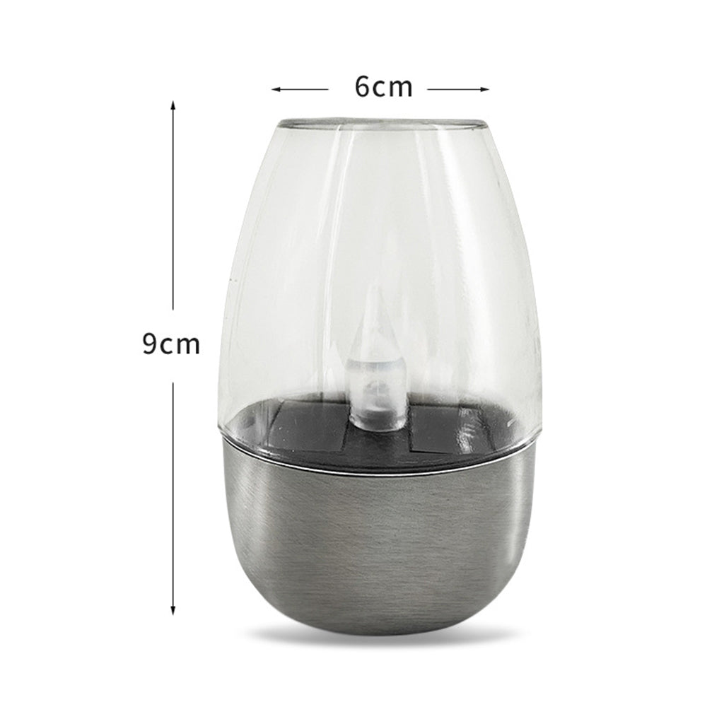 6Pcs Solar Powered LED Flickering Flameless Candle Lights Outdoor Tea Lights