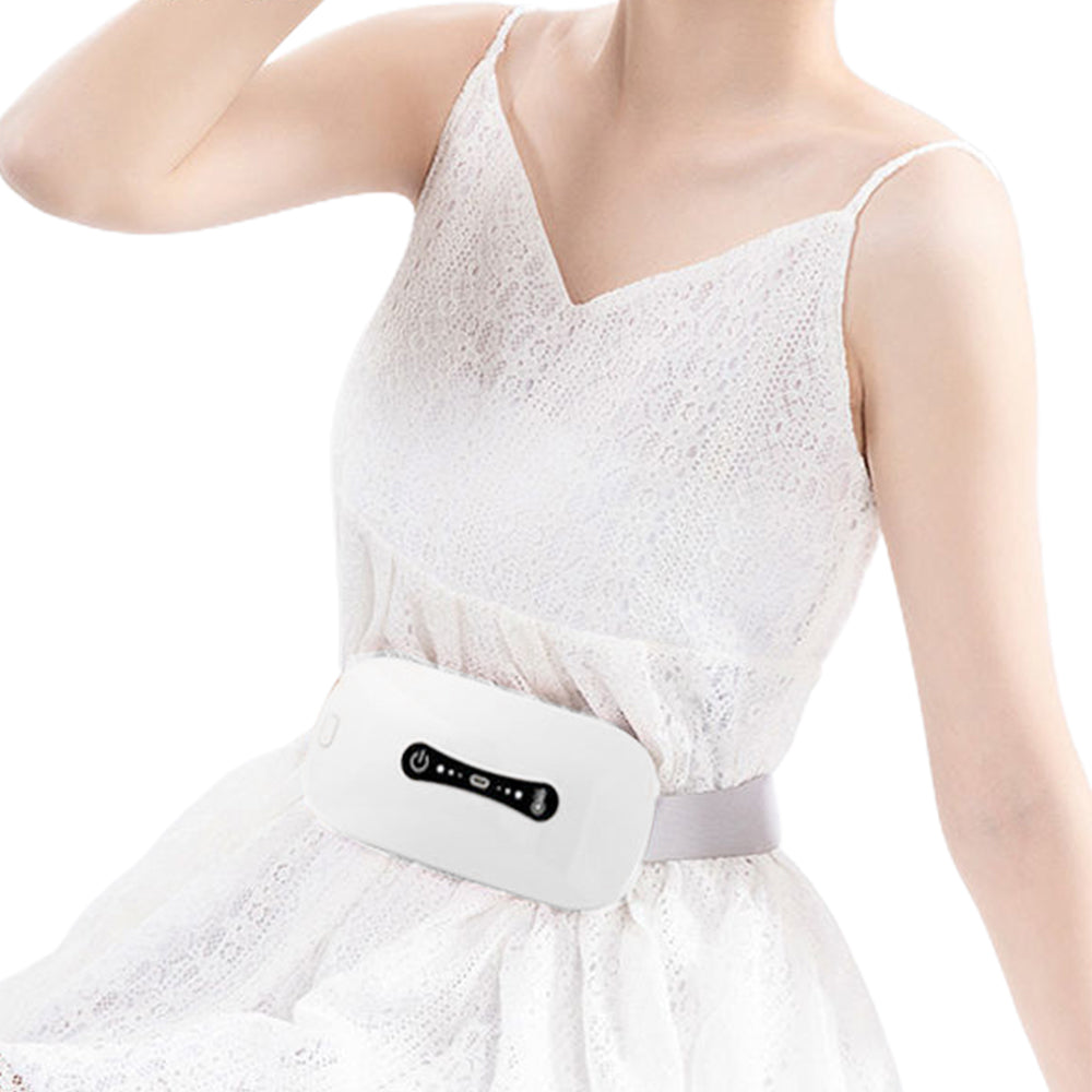 Menstrual Pain Relief Heating Waist Belt White