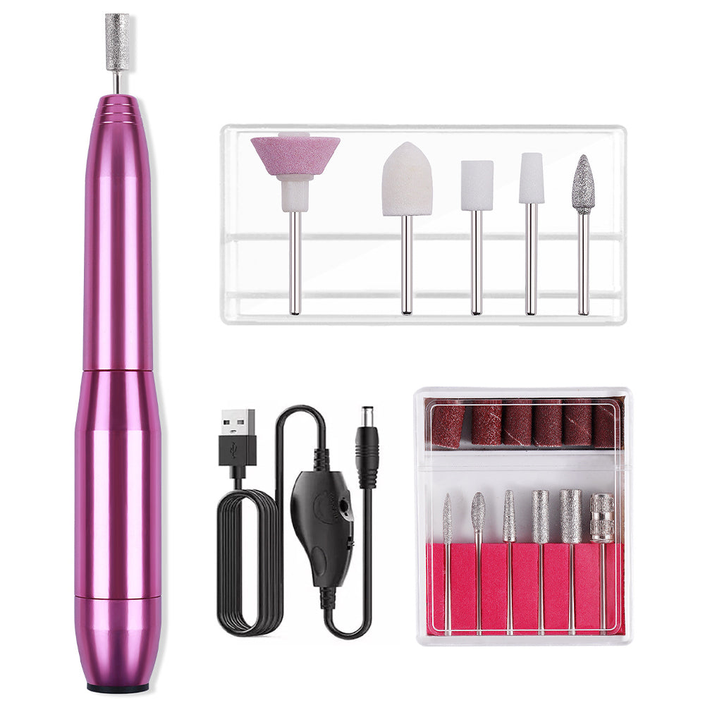 Portable Nail Drill Machine Kit Rose Red