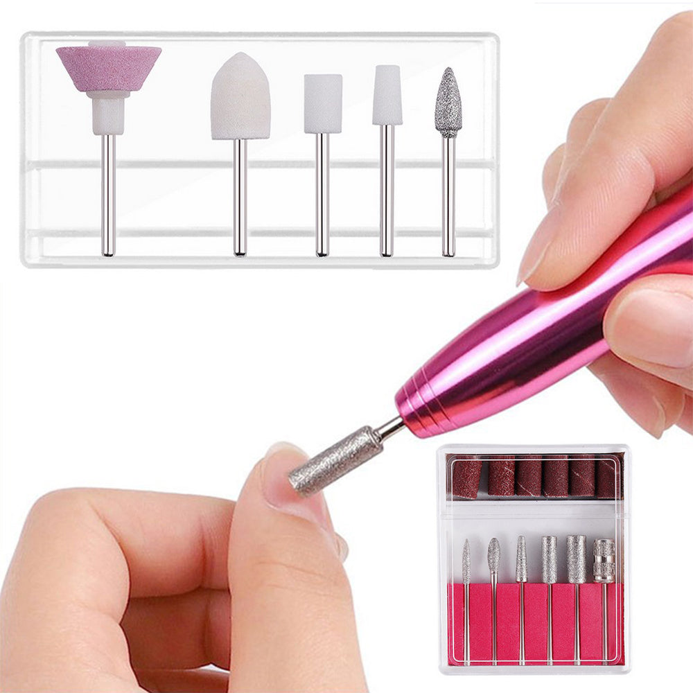 Portable Nail Drill Machine Kit Rose Red