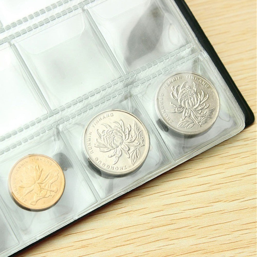 240 Pockets Coin Collecting Holder Collection Storage Case Album Wallet Collecting Album Book Black