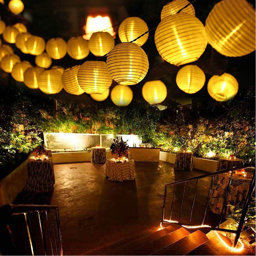 650cm Solar Lights 30 LEDs Lantern Solar String Fairy Lights Outdoor Garden Lights Warm White