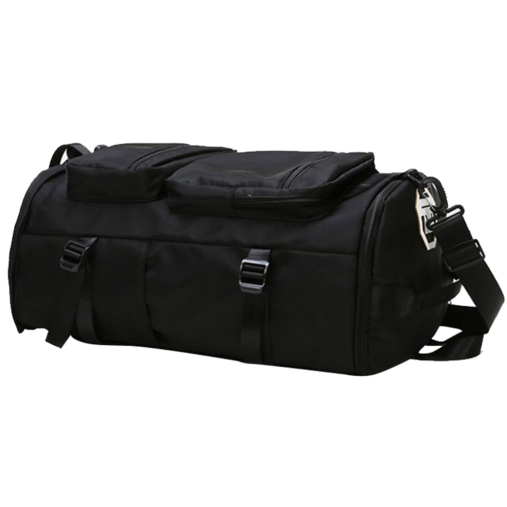 Water Resistant Travel Duffel Backpack Gym Bag Black