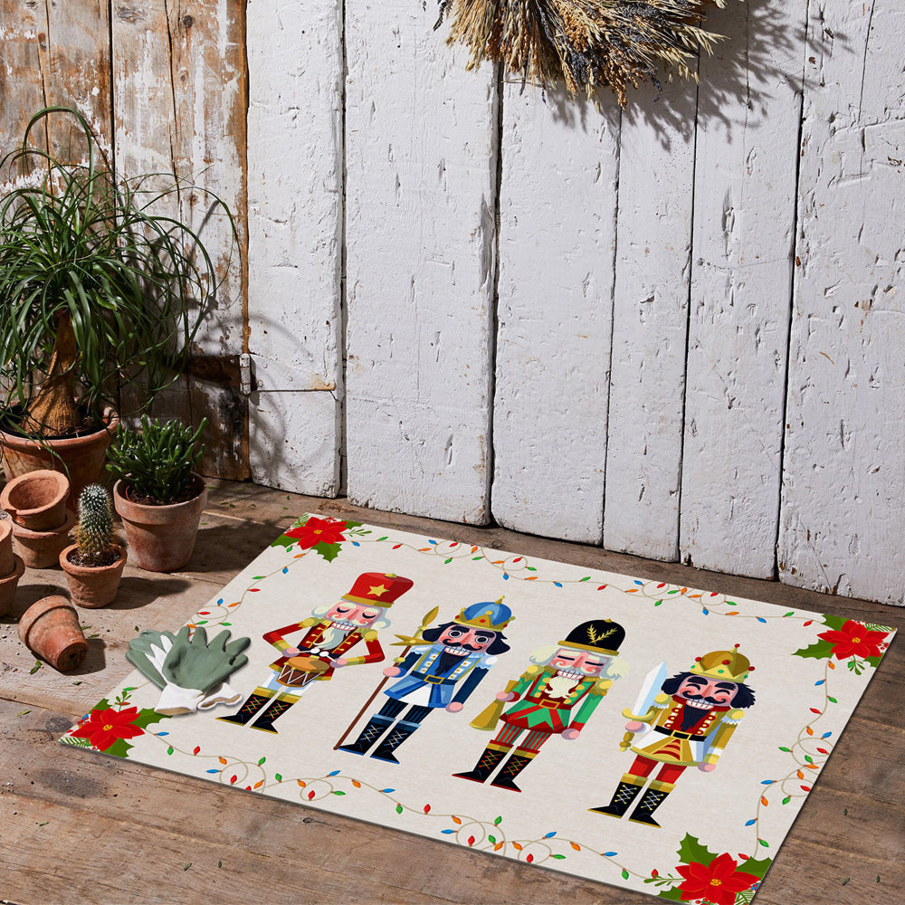50x80cm Christmas Nutcracker Doormat Xmas Floor Mat Style 4