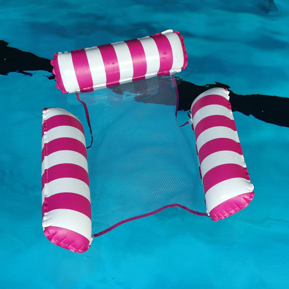 Portable Inflatable Swimming Pool Float Hammock Rose Red