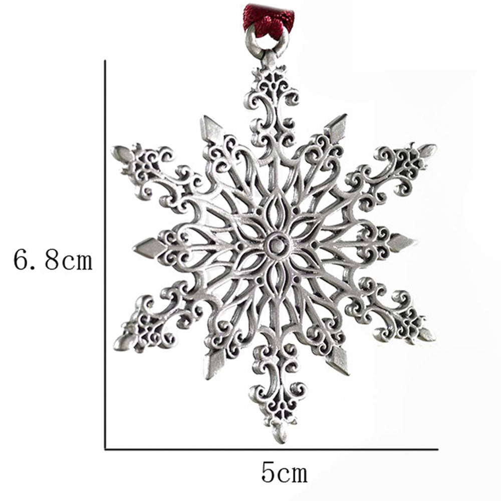 Snowflake Christmas Tree Metal Hanging Pendant Xmas Ornaments