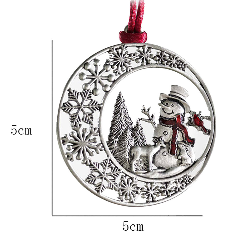 SnowmanChristmas Tree Metal Hanging Pendant Xmas Ornaments