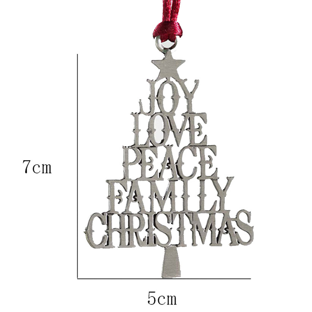 Christmas Tree Metal Hanging Pendant Xmas Ornaments