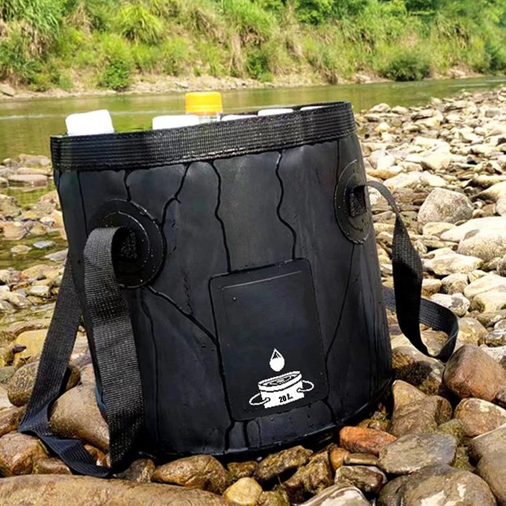 5 Gallon Collapsible Camping Bucket Water Container with Handle
