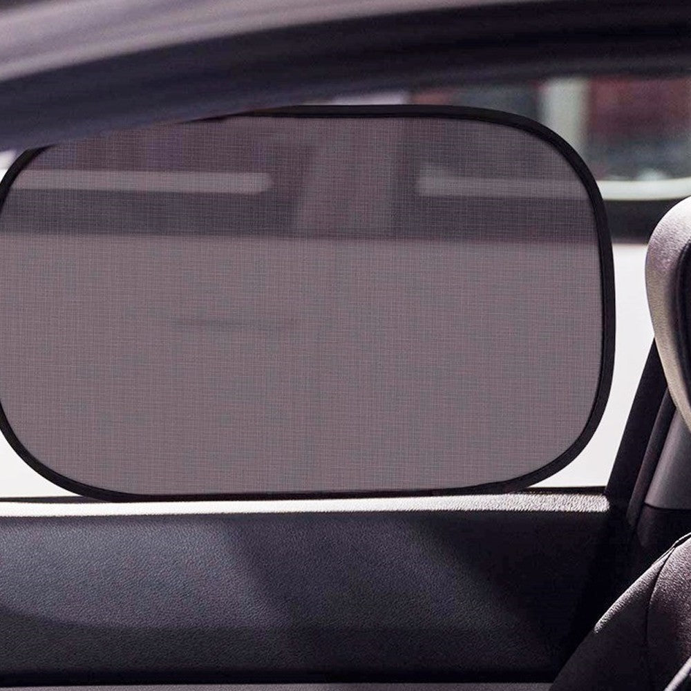 2Pcs Car Side Window Sun Sunshade Cover Clear Black