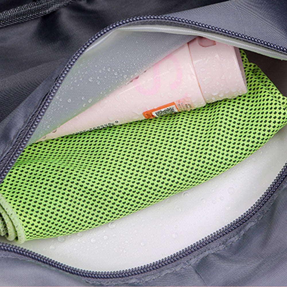 Portable Collapsible Duffel Bag Travel Bag Water Resistant Toiletry Bag Blue